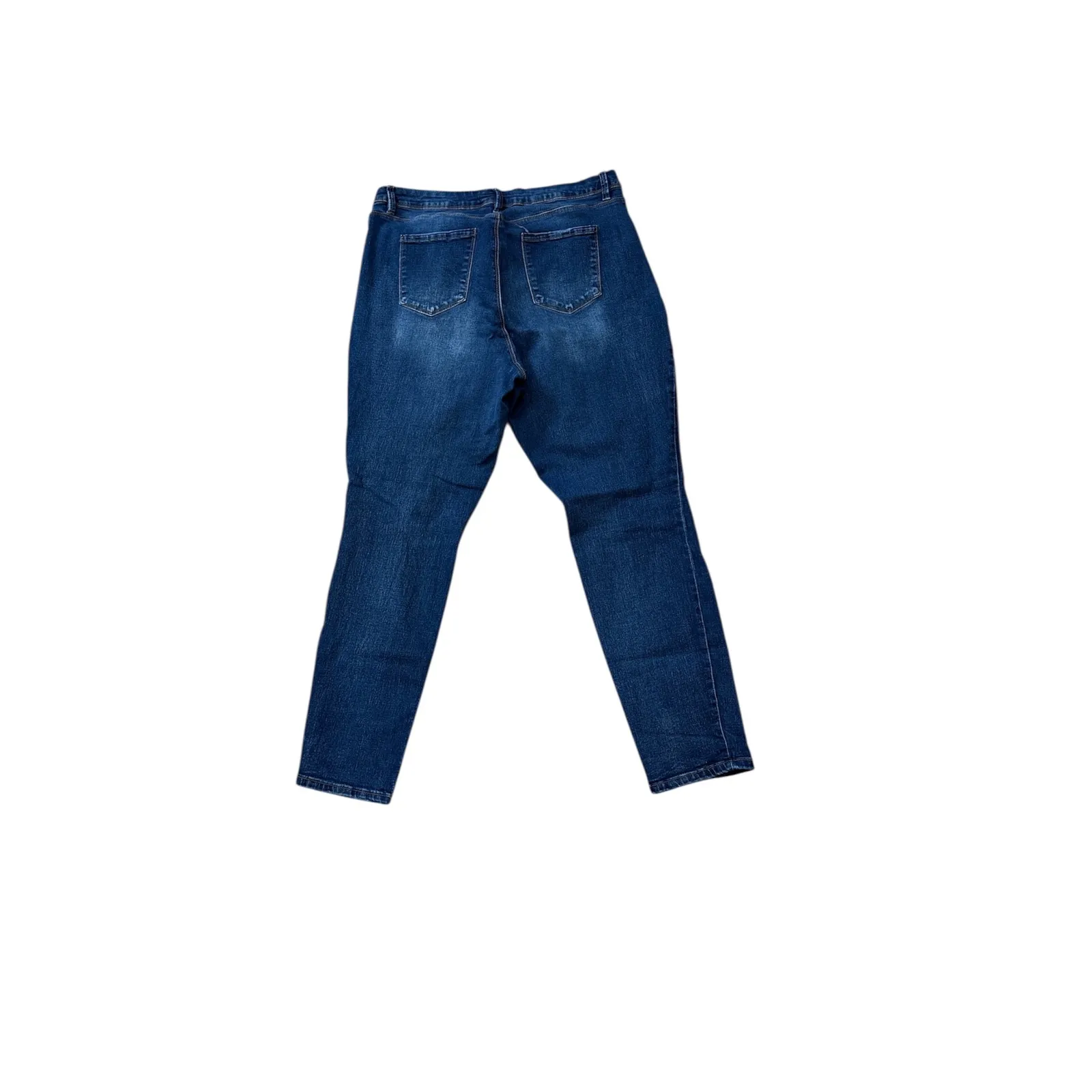 Royalty for Me High Rise Skinny Jeans Dark Wash Distressed Size 16W - Image 2