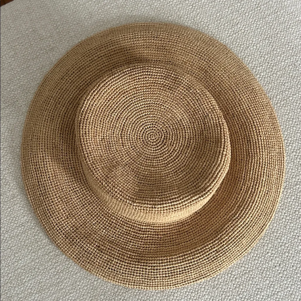 Lack of Color Wide-Brimmed Raffia Straw Bucket Hat - Image 8