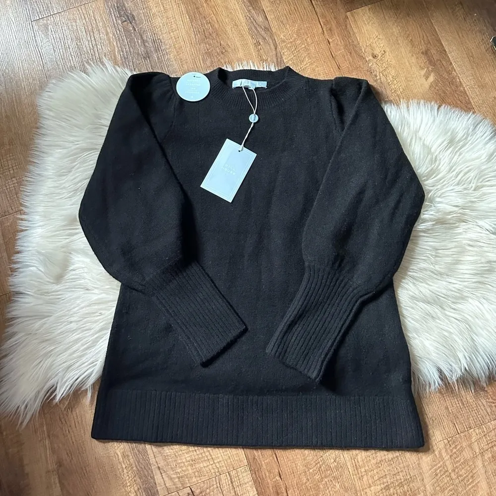 HILL HOUSE Merino Wool Silvia Sweater Black - Image 4