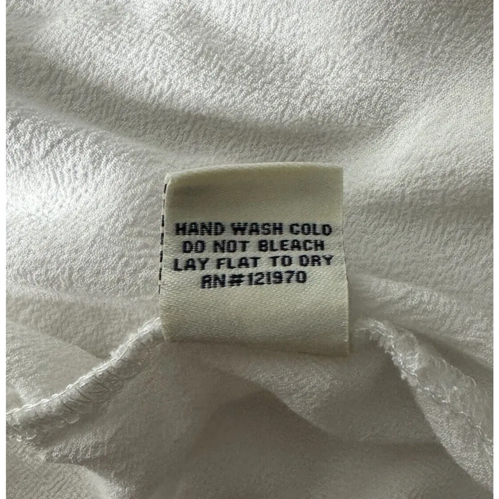 Jealous Tomato Dress Women Medium White Shirt Sheer Lace Popover Neutral Minimal - Image 8