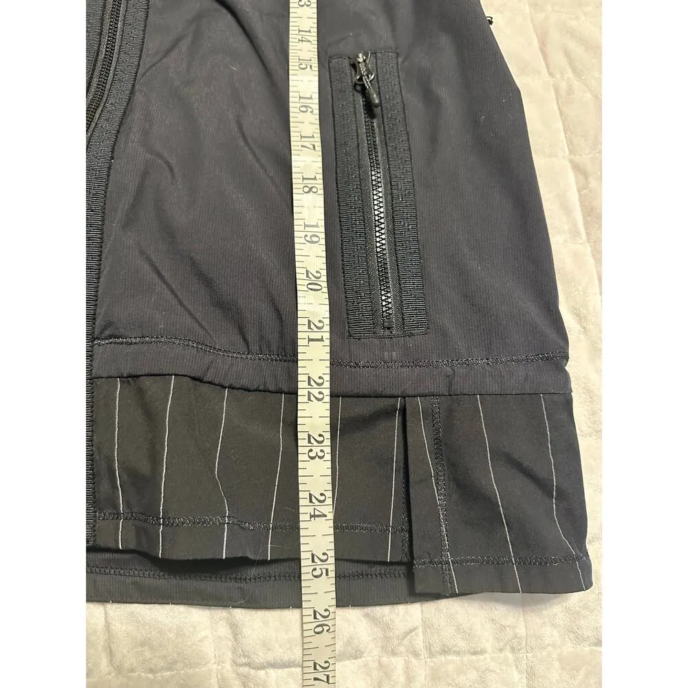 Lululemon Run Bandit Full Zip Jacket Women's Size 6 Running Hooded Black Striped - Image 8