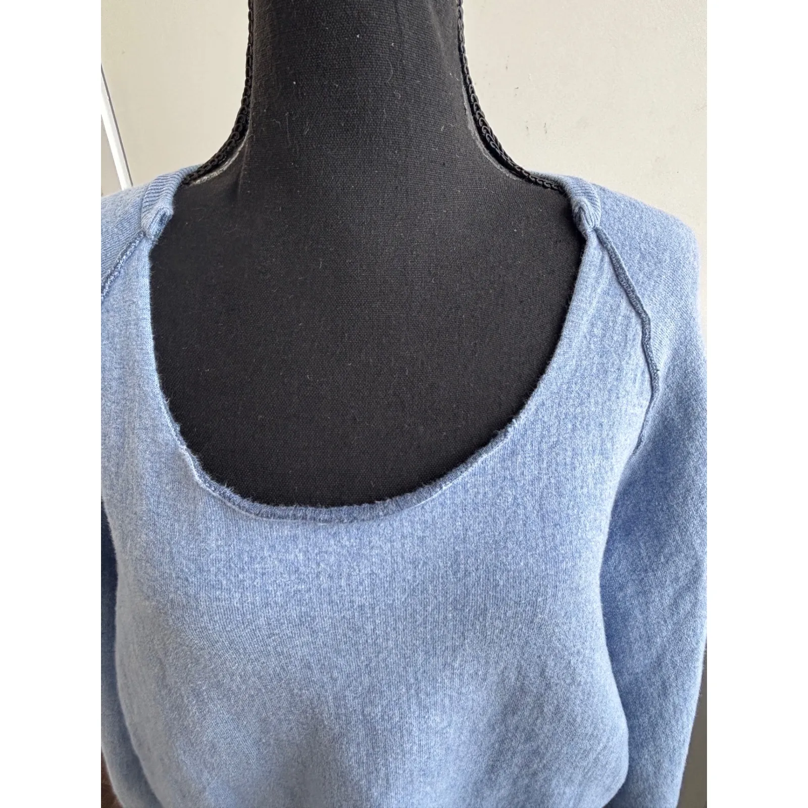 We The Free Midnight Pullover Medium Oversized layered boho campcore cabincore Blue - Image 3