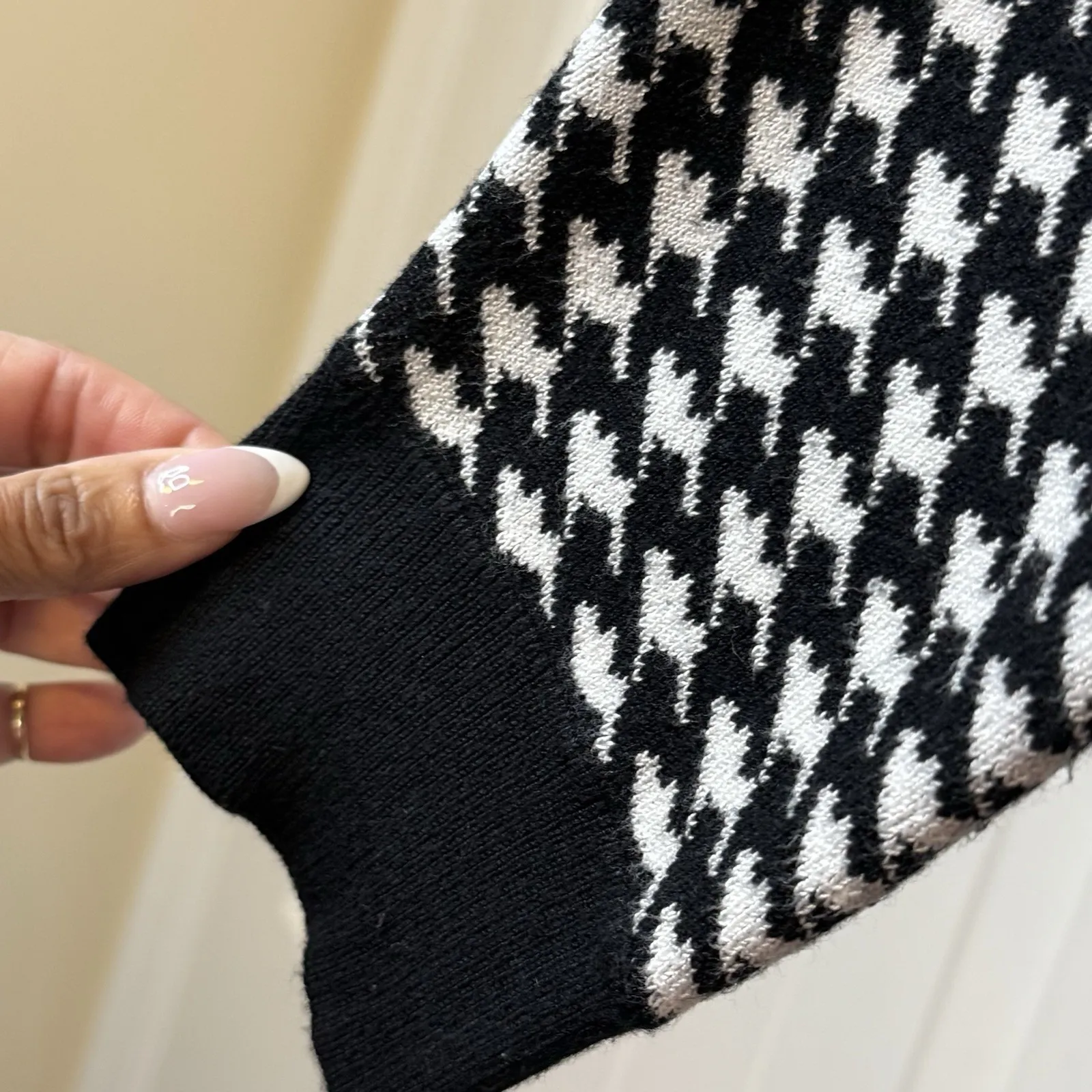 Carolyn‎ Taylor Sweater Sz Dolman 3/4 Sleeves Pullover Black/White Workwear XL # - Image 3