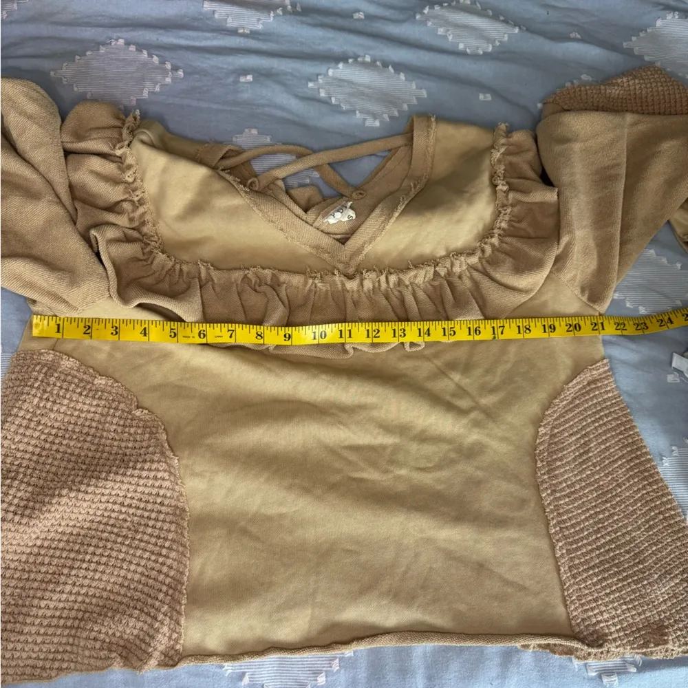 POL: QUINN WAFFLE KNIT PULLOVER, BROWN SIZE SMALL.  #334 - Image 11