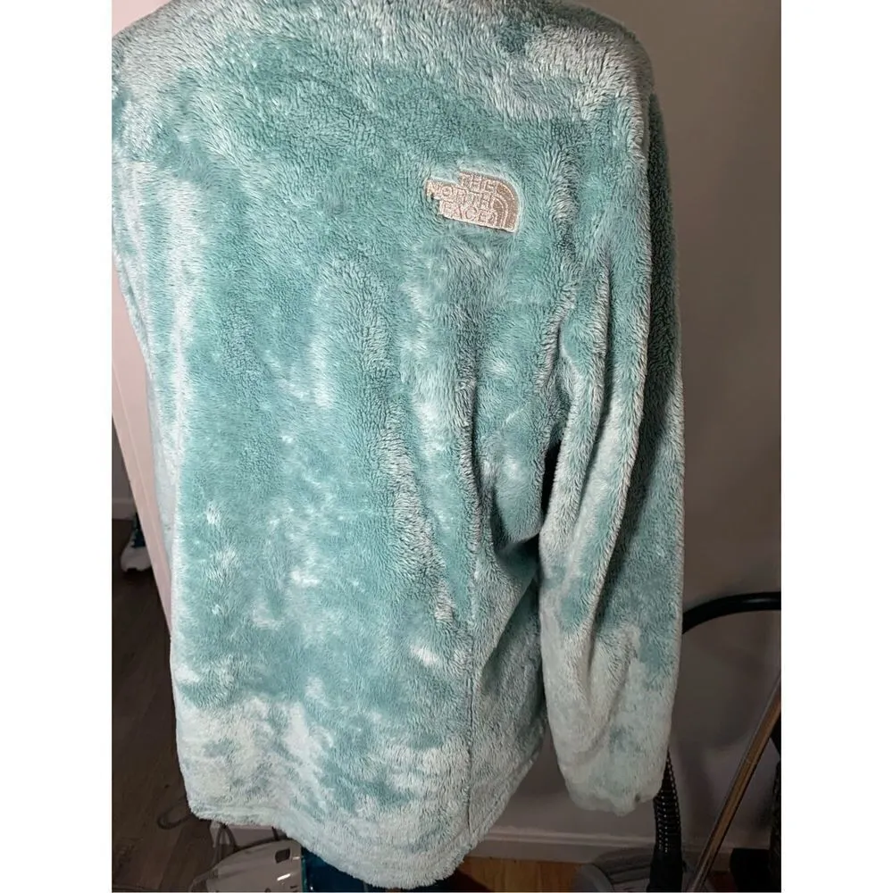 North face green fip up fleece jacket comfy and cozy - Image 4