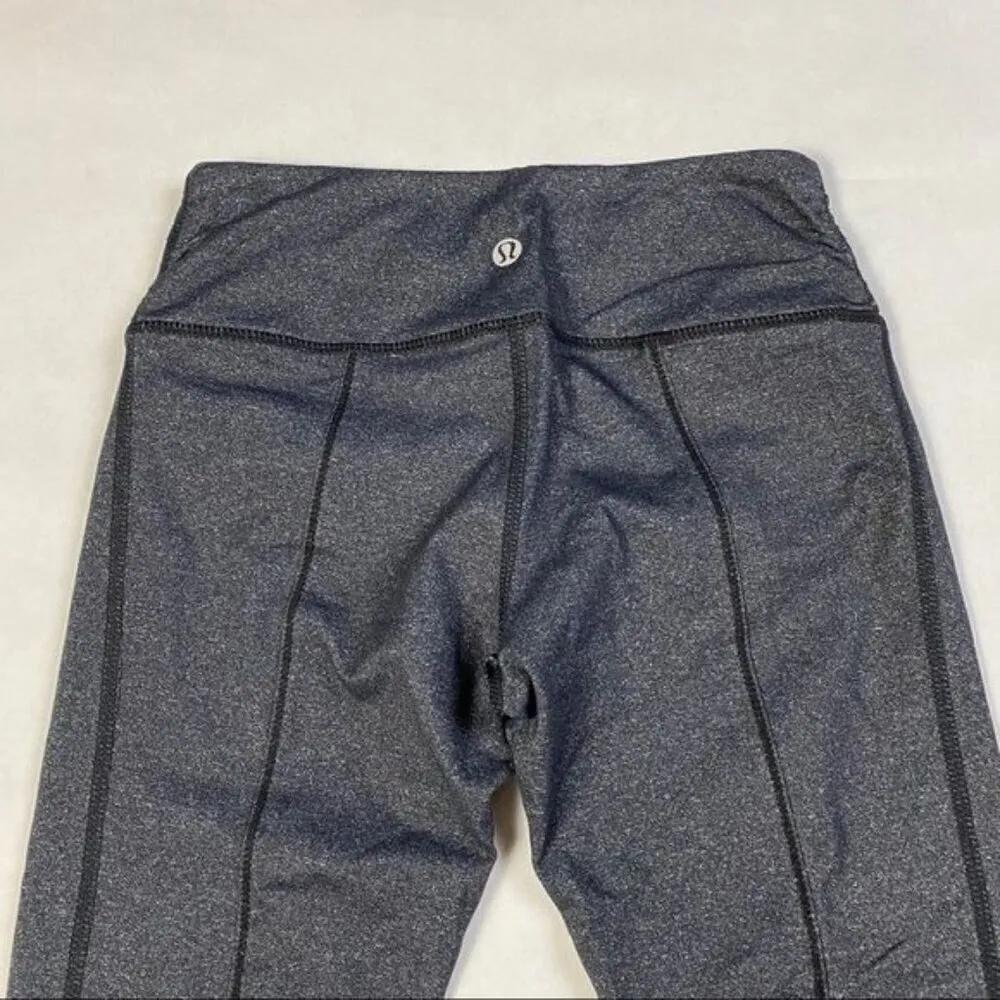 Lululemon ‎ Heather Gray Zip Hem Capri Legging - Image 5