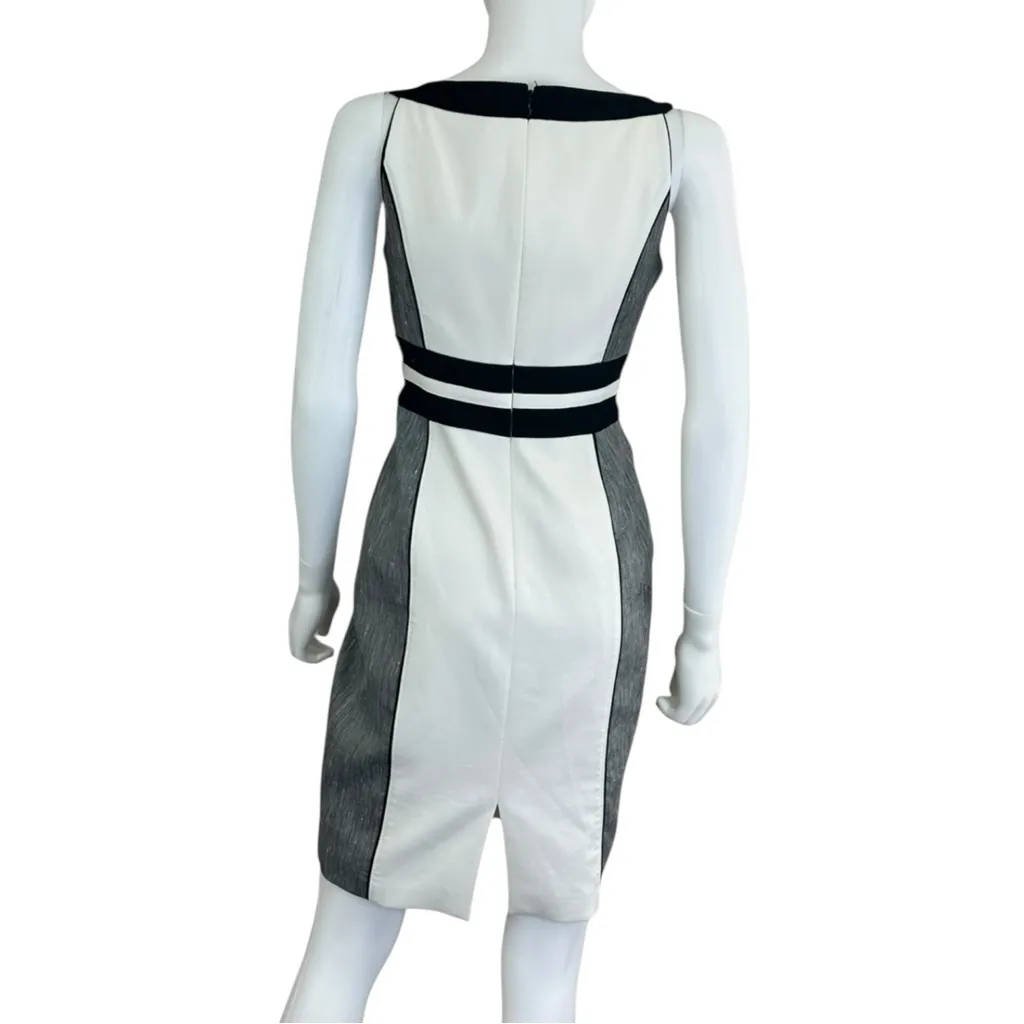 White House Black Market Color Block Sheath Dress Size 2 - Image 3