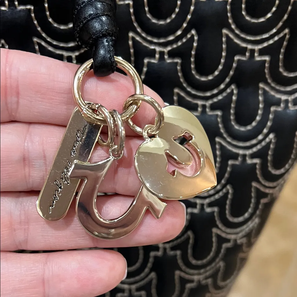 True Religion | Iconic Logo Tote w/ Bag Charms - Image 5