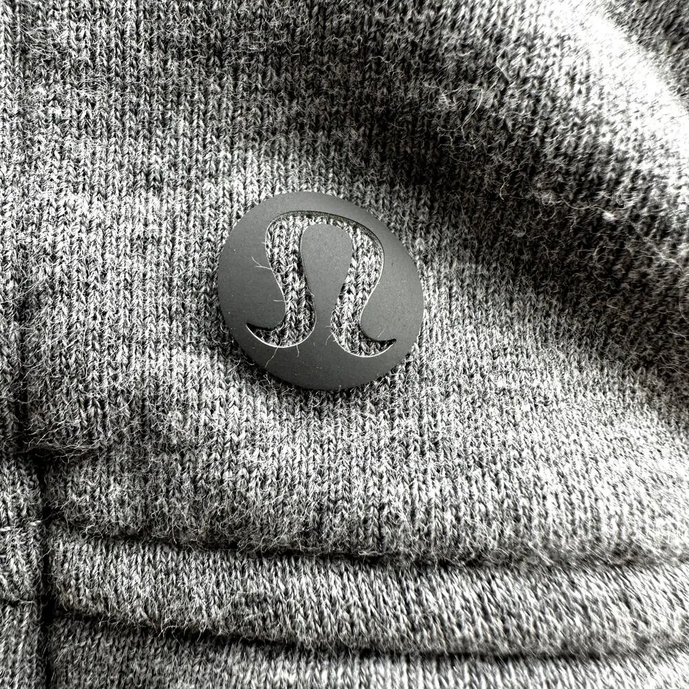 Lululemon Press Pause Pullover Sweatshirt Pocket Terry Heathered Medium Grey 8 - Image 3