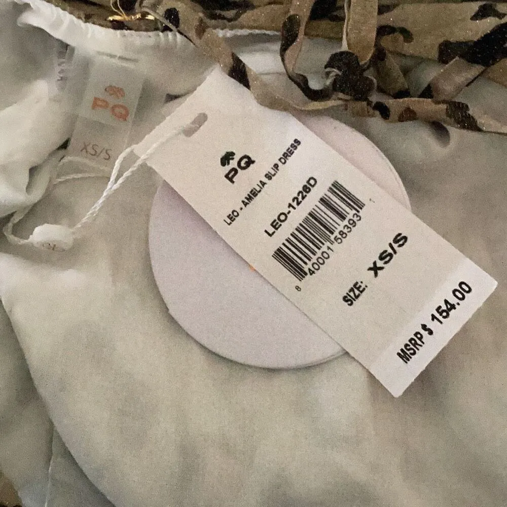 New. PQ leopard midi dress/coverup. XS/S. Retails 154 - Image 11