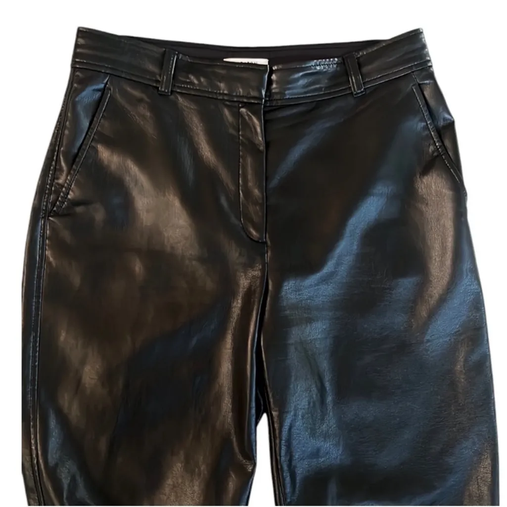 EUC Aritzia Babaton Command Crop (Ankle) Faux Leather Pants Size 10 - Image 6