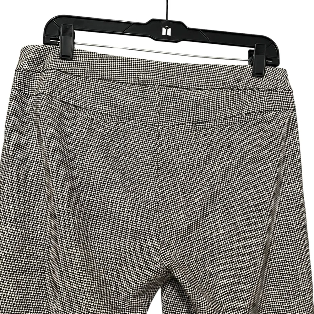 W by Worth Black White Herringbone Pattern Flat Front Cuffed Hem Slacks, Sz 4 - Image 8
