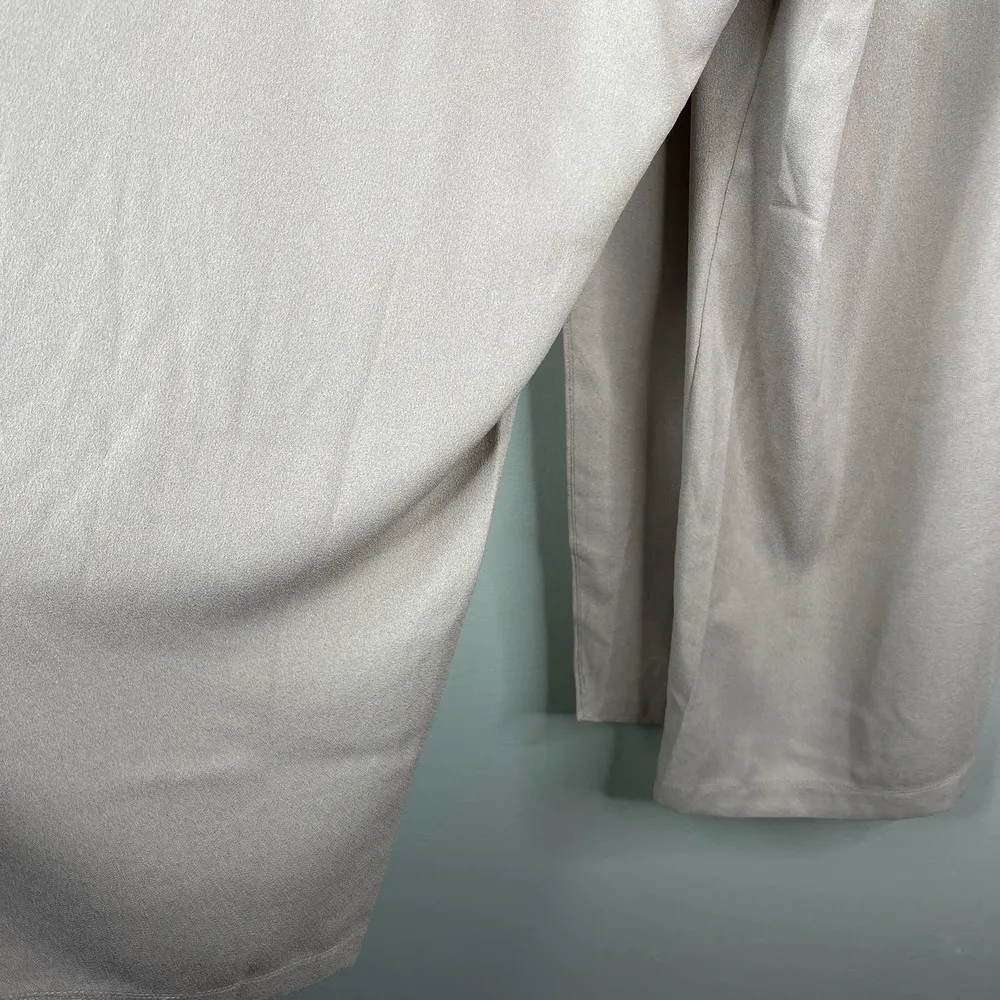 Wynne Layers Marla Wynne Pants Taupe XL Crepe Cropped New - Image 9