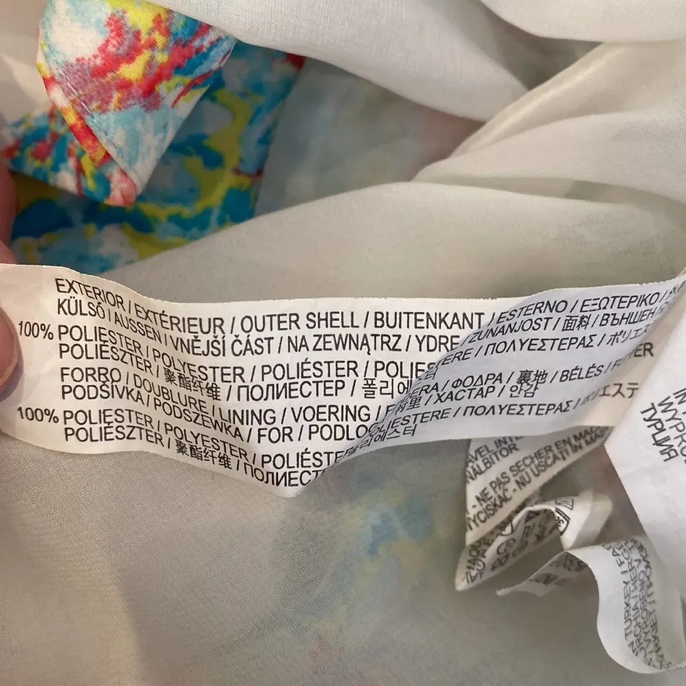 Zara Basics Pleated Chiffon Mini Skirt Elastic Floral Lined EUC Sz S Polyester - Image 7