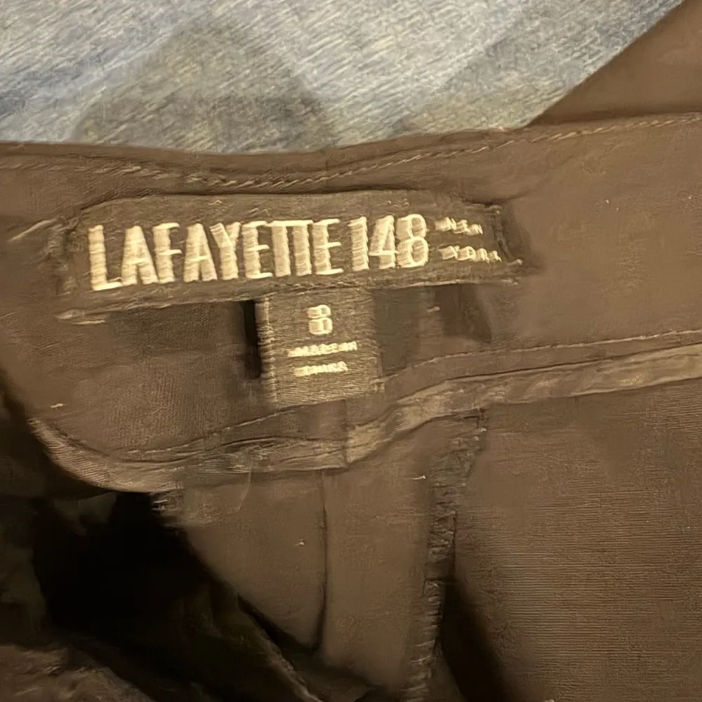 Lafayette 148 women’s trousers pants menswear sz 8 black wool - Image 4