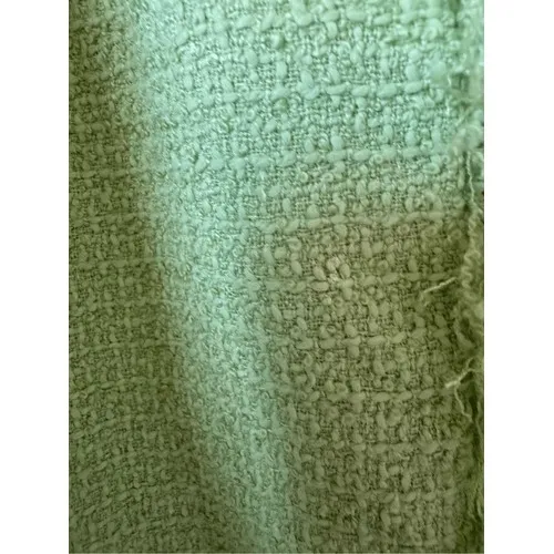 Vintage Sag Harbor sz 18 Womens Green Fringe Tweed Clasp Front Blazer Clueless - Image 5
