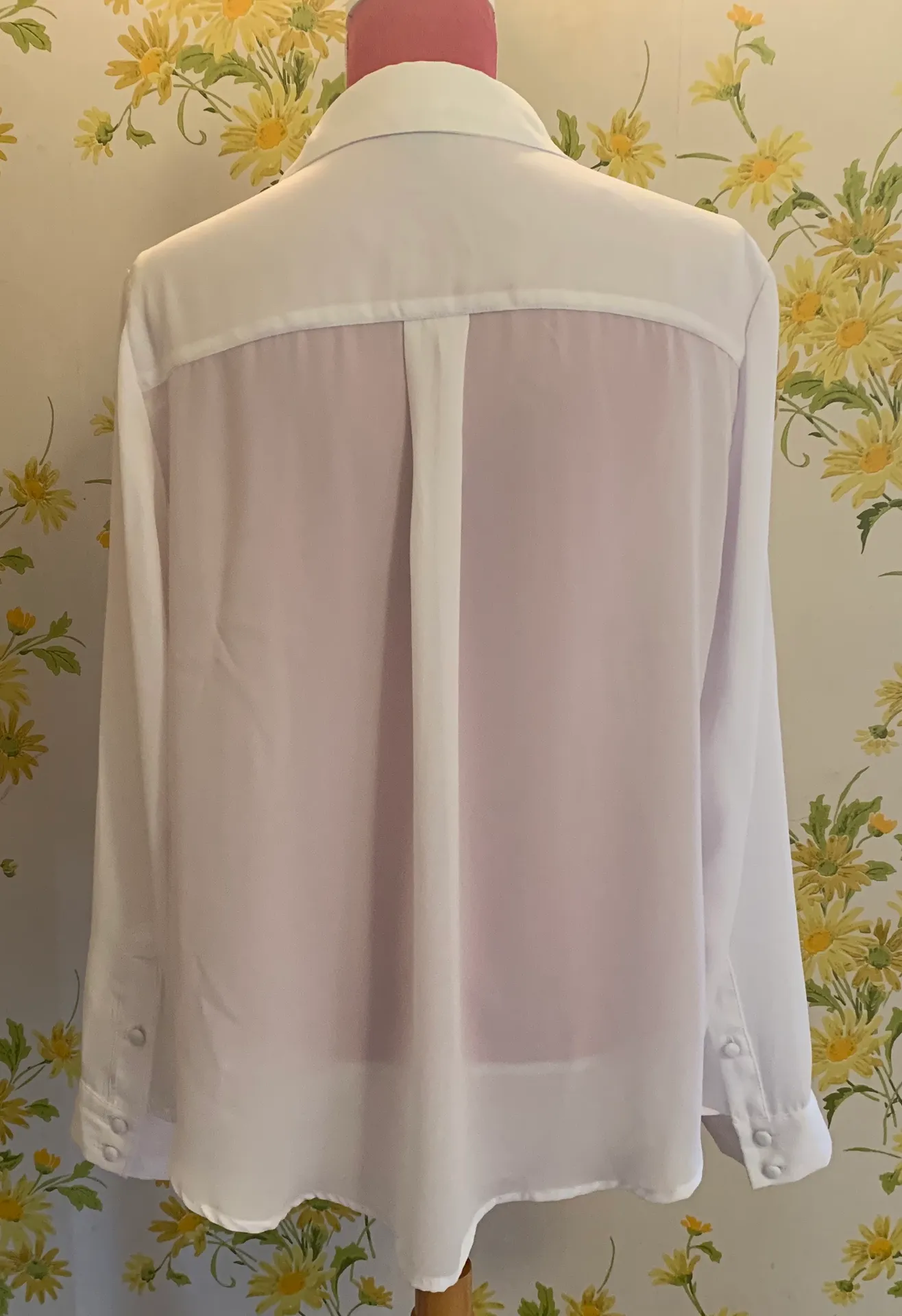 Torrid long sleeve white button up blouse size 0 - Image 3