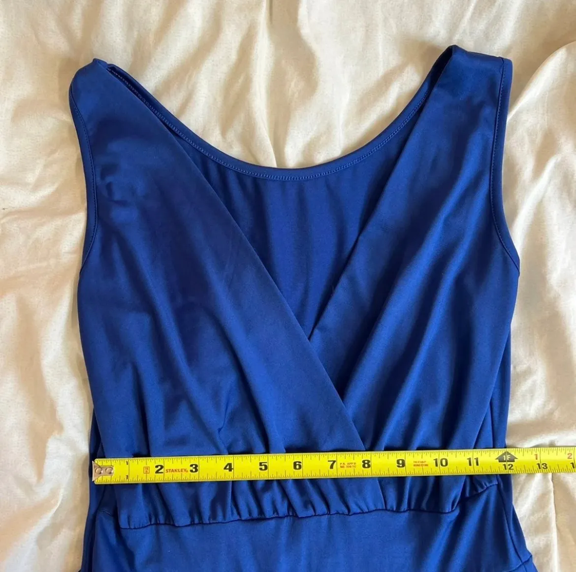 Royal Blue Sleeveless Romper Jumpsuit Size Medium - Image 6
