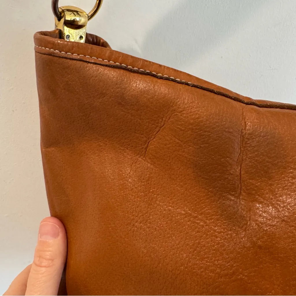 Lauren Ralph Lauren Cognac Leather Hobo Bag - Image 15