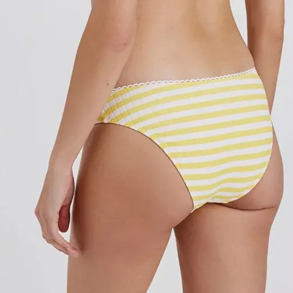 New Solid & Striped lemon strip Daphne bottom size Large yellow white daisy - Image 2