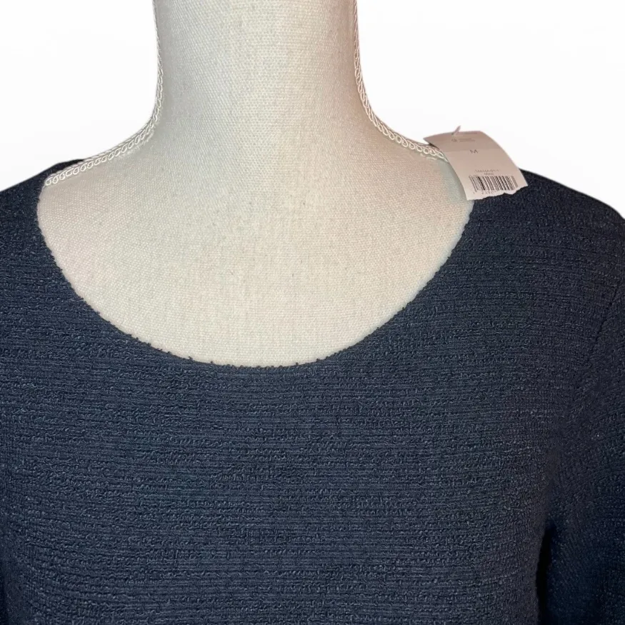 Banana Republic navy blue Ruffle Sleeve Blouse NWT professional preppy business - Image 3