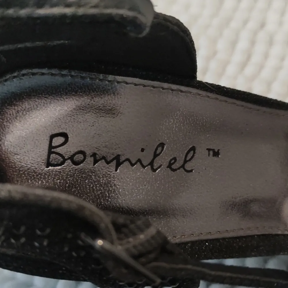 Jazz Salsa Latin Dance Shoes Dancing Sexy Heels Rhinestone Black Heels Size 7.5 - Image 8