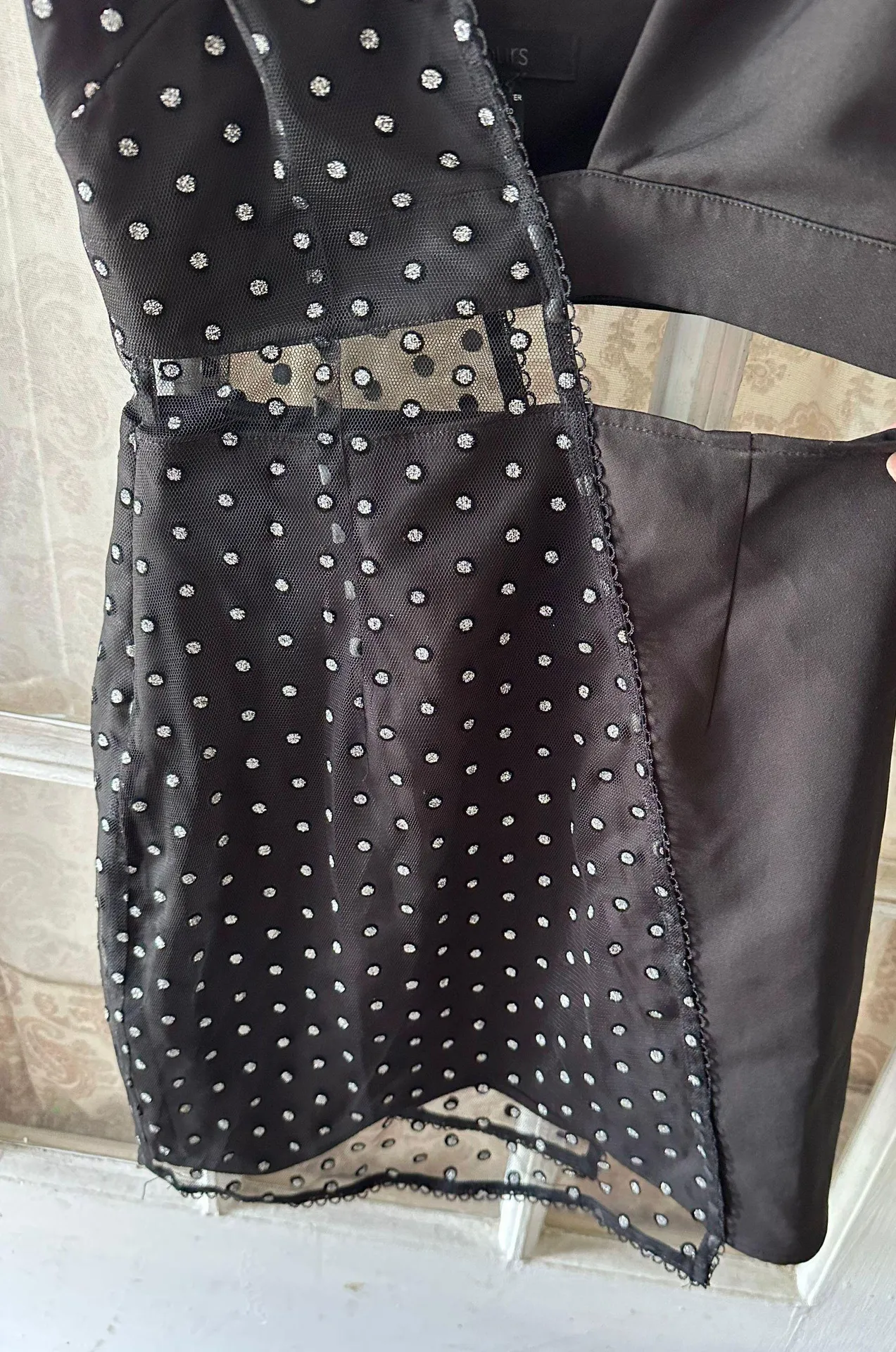 Laeticia Mini Dress in Silver Dots  XXS - Image 5