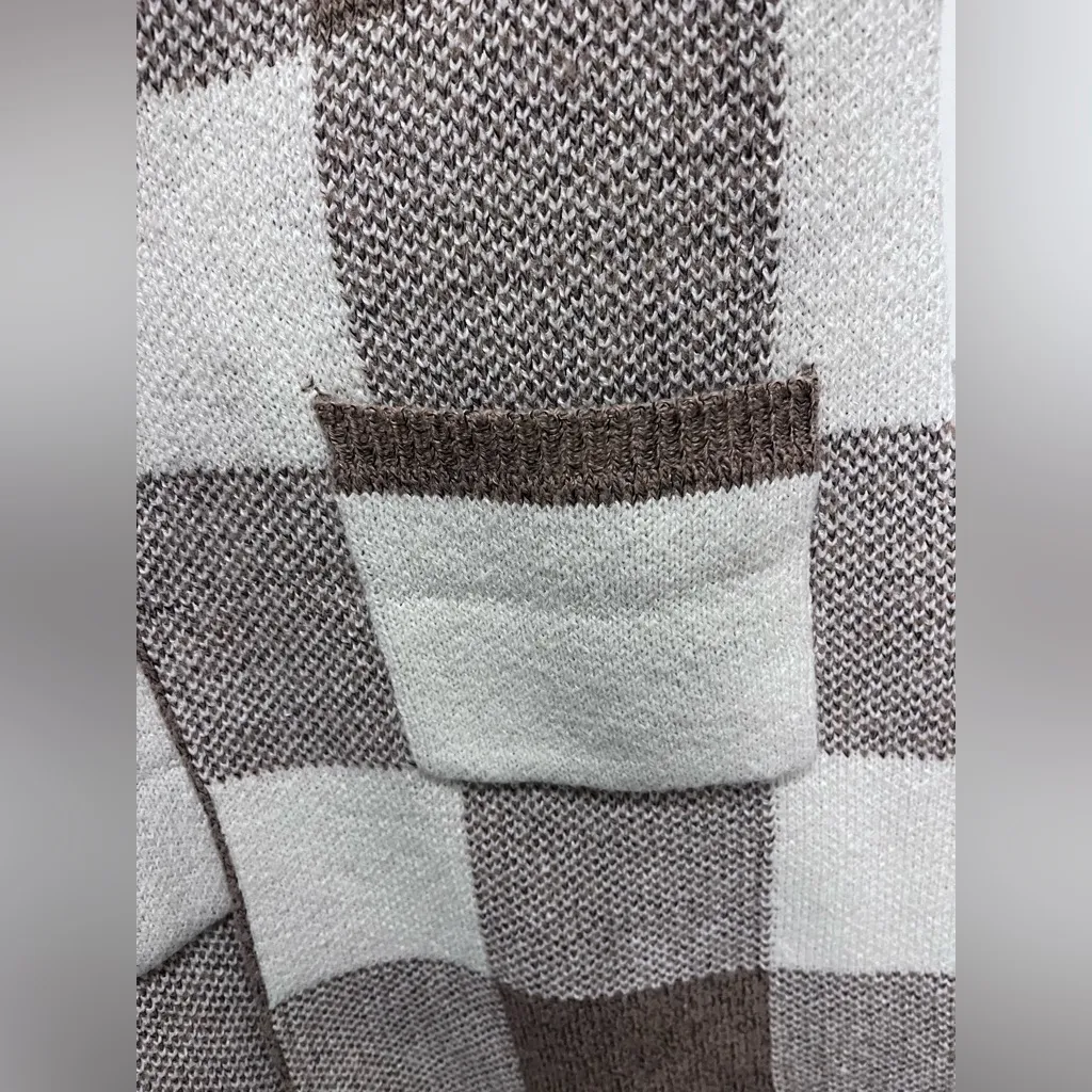 Love Tree Brown and White Plaid Vest - Image 3