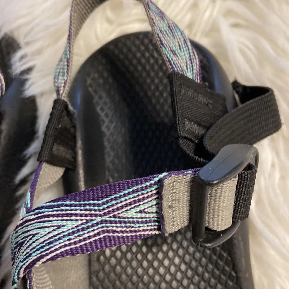 Chaco Sandals size 8 good condition color purple blue see all photos - Image 3