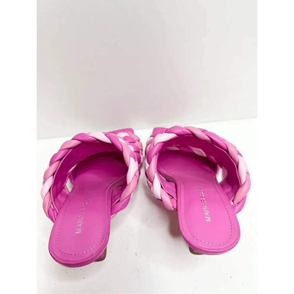 Marc Fisher Shoes Womens Size 6.5 Barbie Pink Toree Slip On Heeled Sandals - Image 6