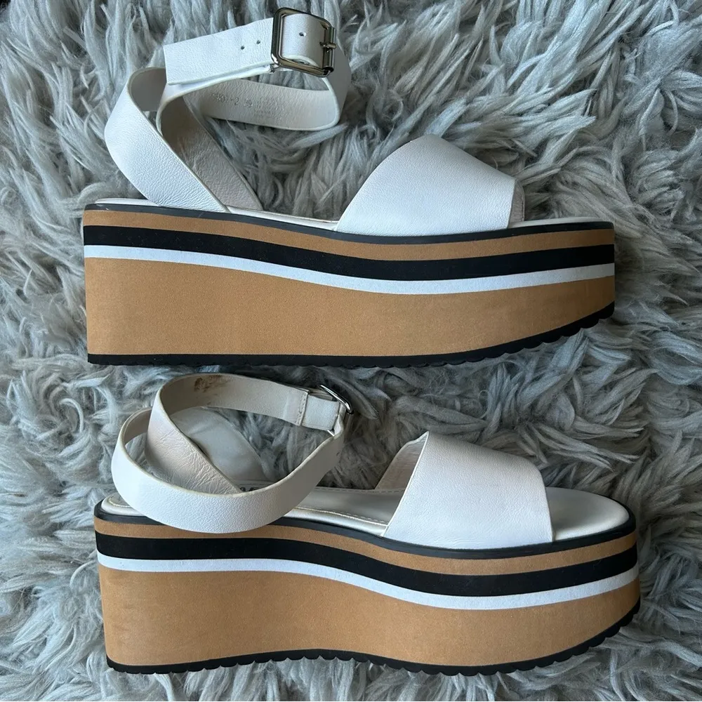 Alias Mae Oasis white leather chunky platform sandals women’s shoe size 8 - Image 6