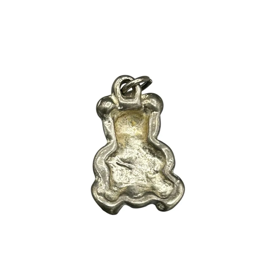 Vintage Teddy Bear Charm Silver Tone Pendant Cute Collectible - Image 6