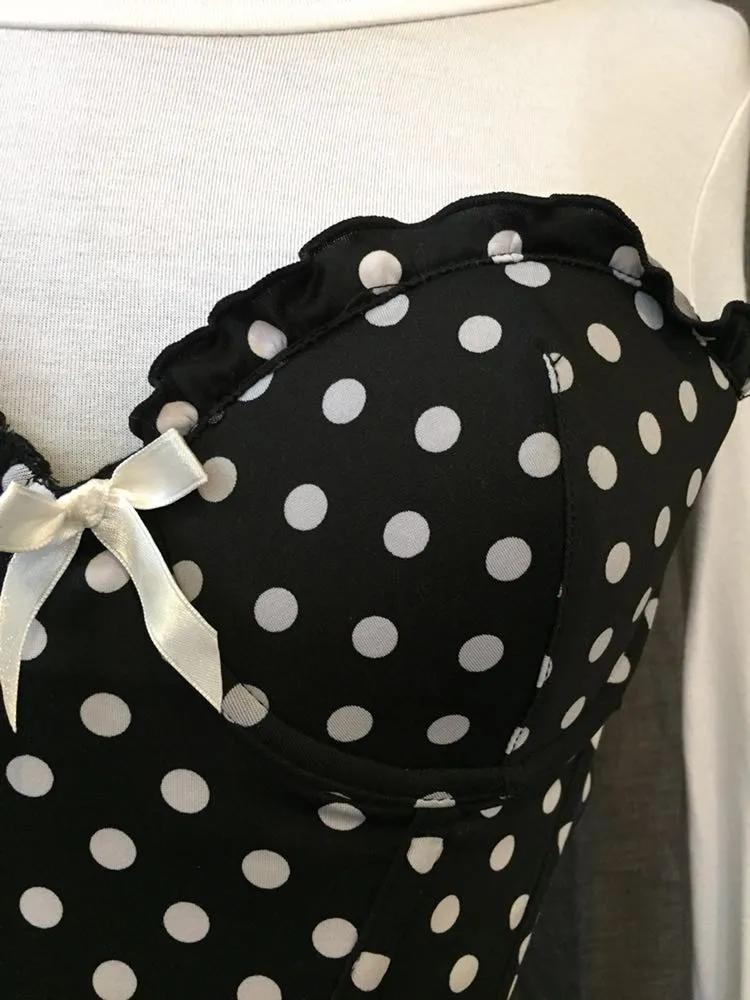 Planet Lingerie Corset Ruffle Polk-a-dot Top  - Image 4