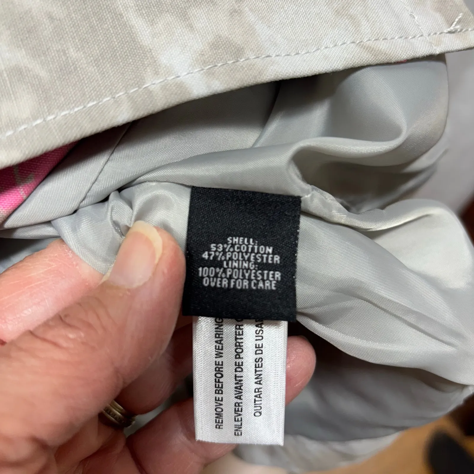 Relativity‎ Gray and Pink Pattern Trench Coat - Small - Image 8