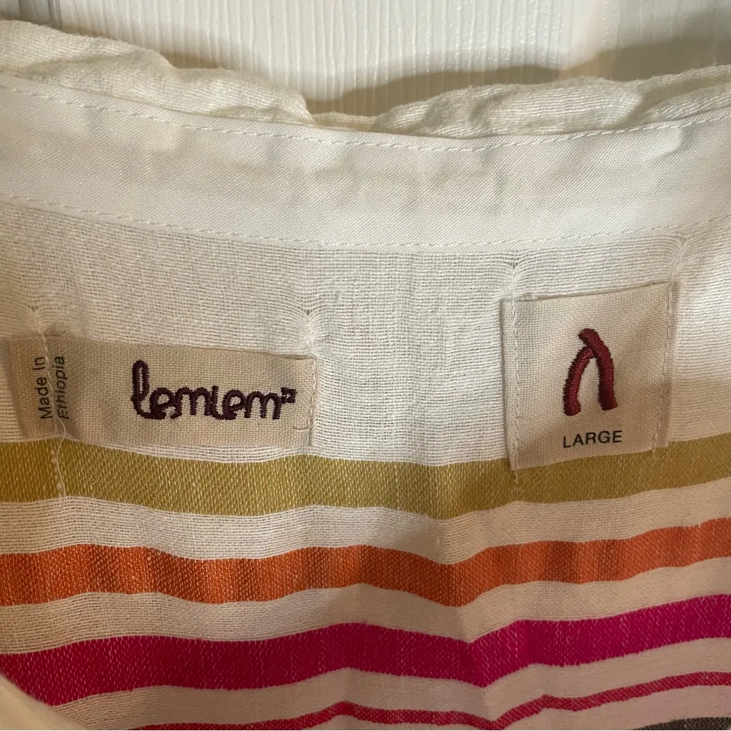 Lemlem Colorful Striped Maxi Dress Size Large coastal beachy preppy yacht chic - Image 4