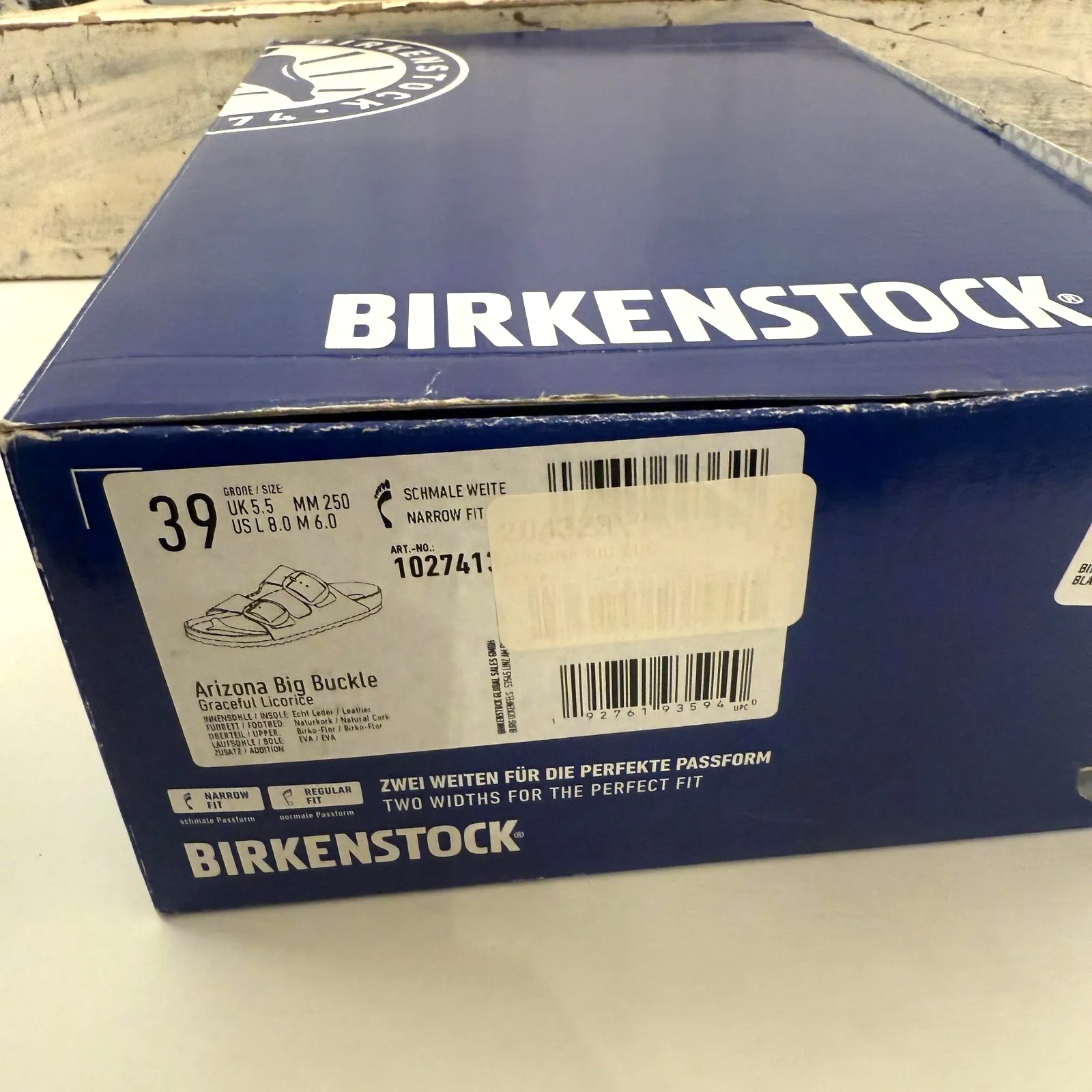 Birkenstock Arizona Big Buckle Sandals Womens Size 8 Black Narrow Shoes - Image 6