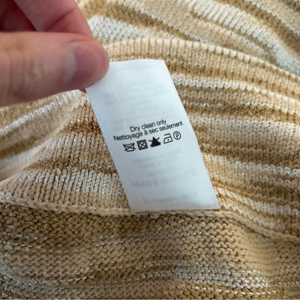 Veronica Beard Len Space-Dyed Knit Pants in Camel Multicolor Size Medium - Image 9