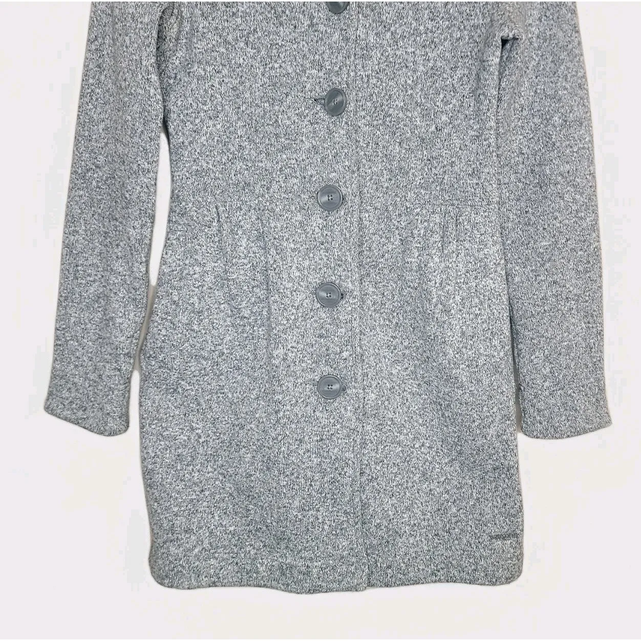 Patagonia Womens Better Sweater Jacket Grey Long City Coat Fleece Womens‎ - Image 3