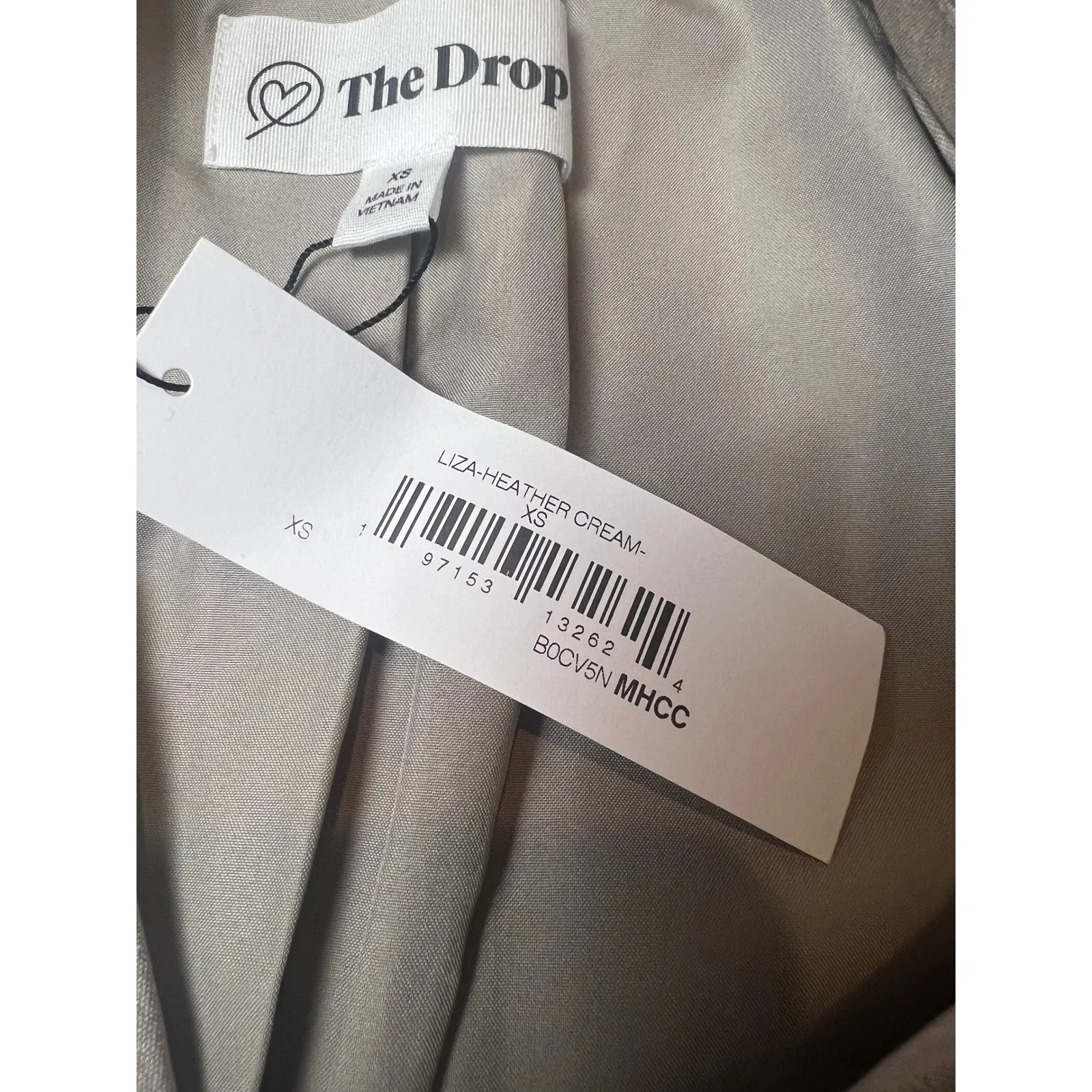 The Drop Womens XS Beige Double Breasted Blazer Neutralcore Workcore - Image 7