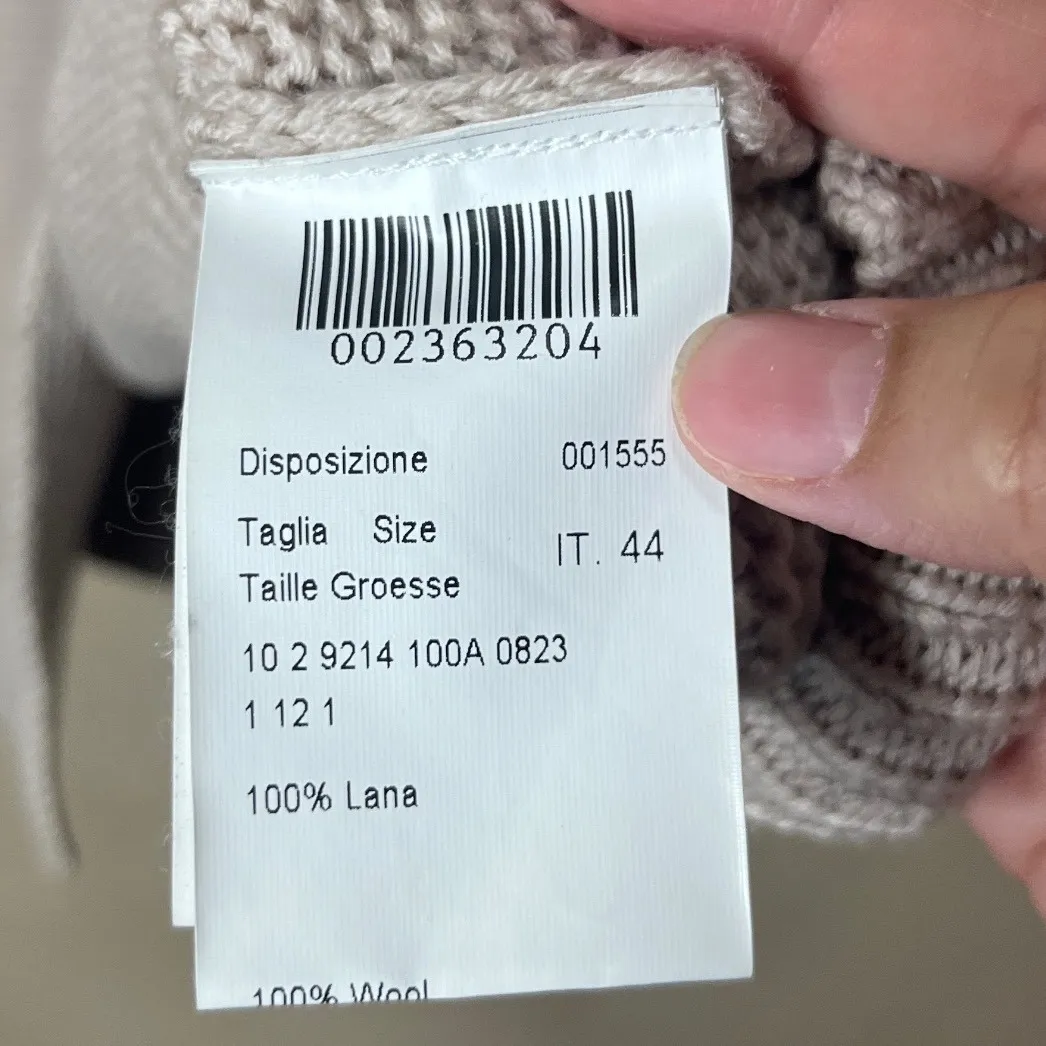 Piazza Sempione Knit Sweater Cardigan Button Front Shawl Collar Wool Size Large - Image 5