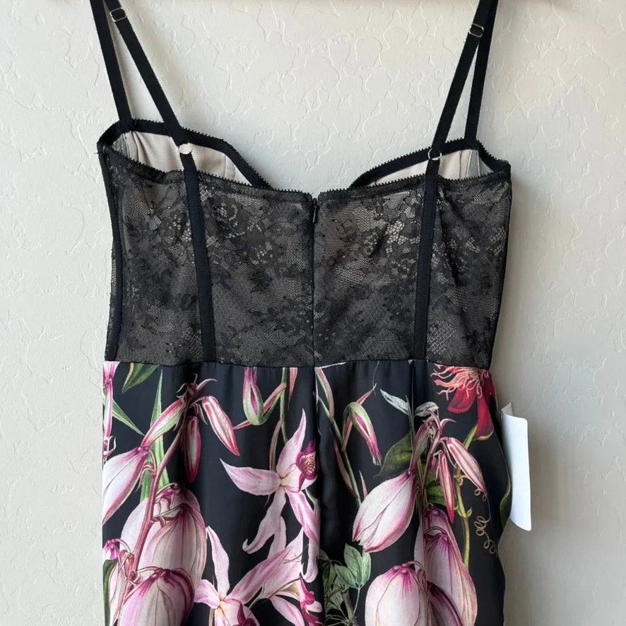 NEW Katie May Dress Whisper Black Lace Floral‎ Cocktail Minidress Size L - Image 8