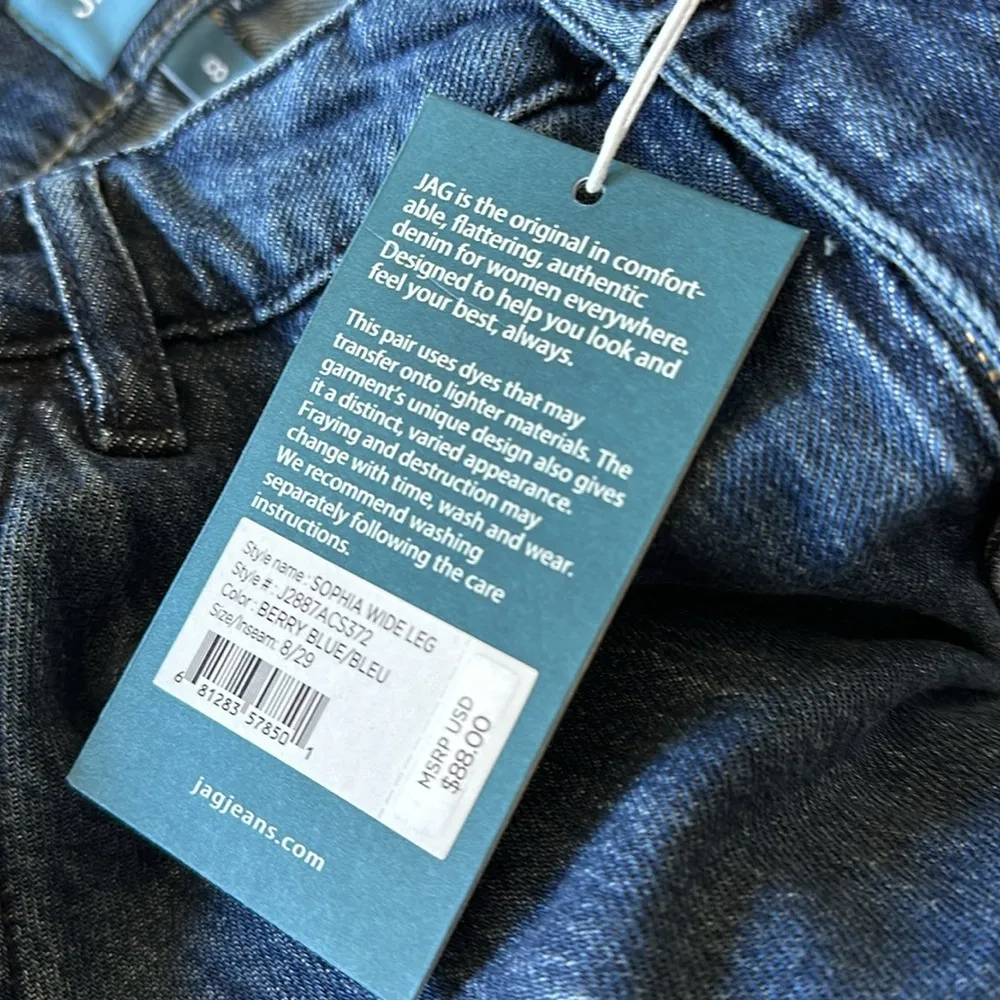 NWT JAG Sophia Mid Rise Wide Leg Jeans - Image 5