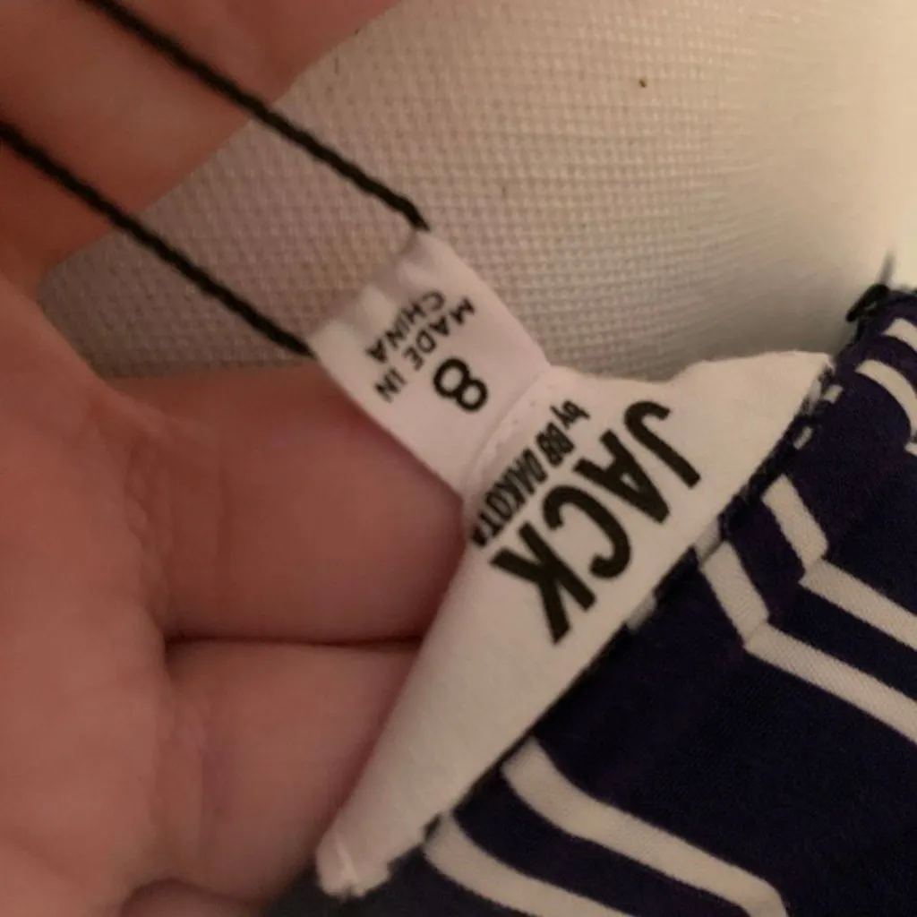 Jack By BB Dakota Womens Halter Neck Striped Jumpsuit Size 8 Dark Blue - Image 4