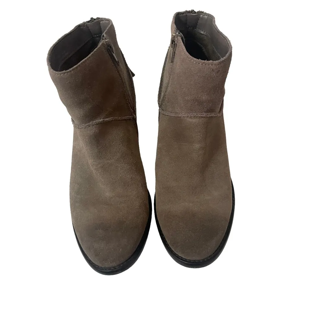 Steve Madden Women's Size 8M‎ Milaan Suede Brown Heeled Booties Boots - Image 3