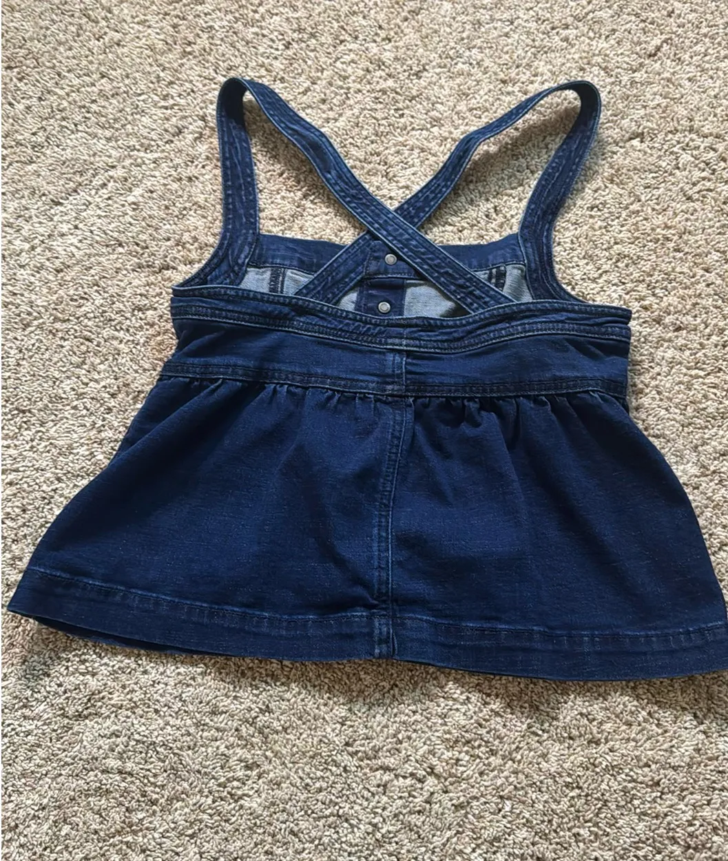 American Eagle Outfitters Denim Babydoll Top - Image 3