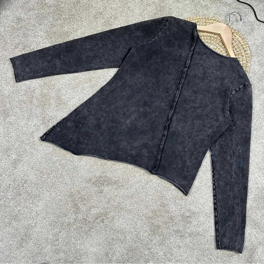 NWT BlackMilk Raider Acid Sweatshirt Top Asymmetrical Longsleeve Raw Hem Size S - Image 8