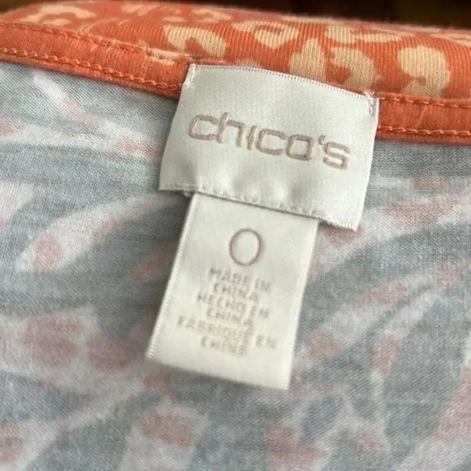 CHICO’S SEQUINS SHIRT‎ Size Small Orange - Image 3