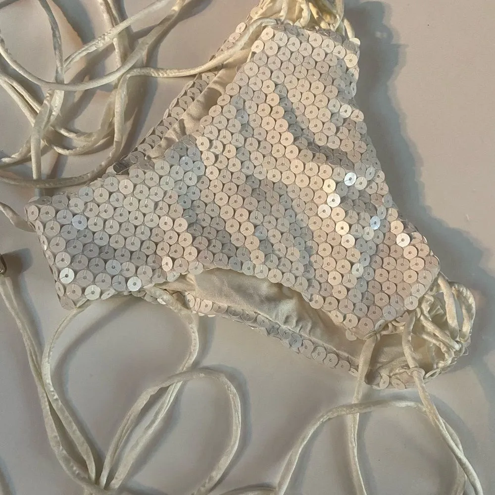 Beach Bunny Bride White Wedding Bikini Bottom nwt - Image 6