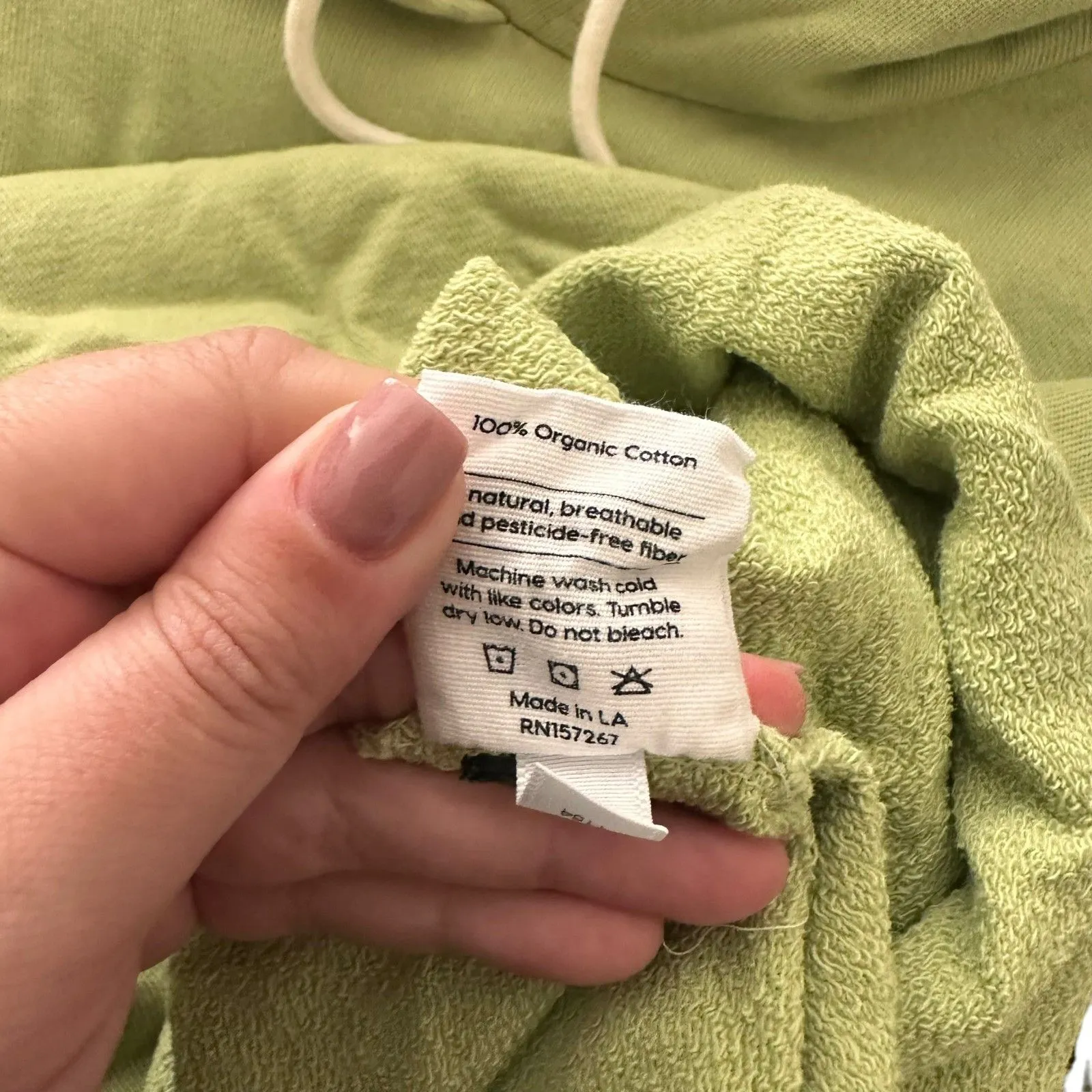 MATE THE LABEL Cropped Organic Cotton Hooded Sweatshirt Small - Image 5