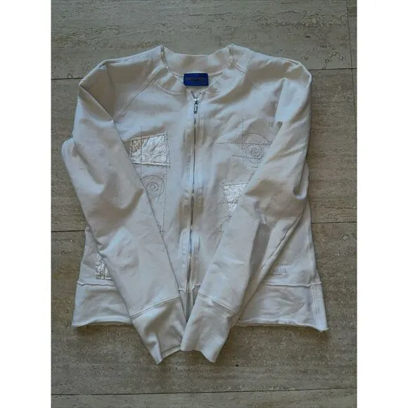 Cirque Du‎ Soleil Jacket 100% Cotton Full Zip Patch Embroidered Beige Size L Size L - Image 6